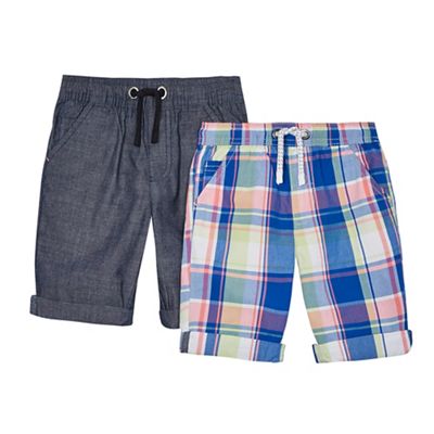 Pack of two boys' assorted printed shorts